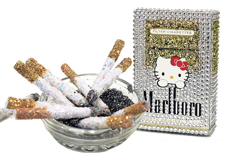 Smoking Kitty Girl + Glitter Fags Installation @ TAS Gallery