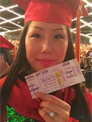 Christybomb Receives Her MFA degree @ Madison Square Garden in New York City